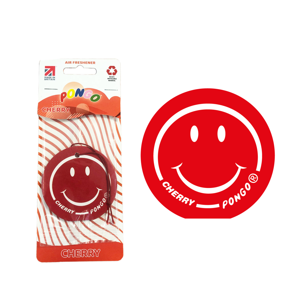 Pongo Smiley 2D Air Freshener Cherry