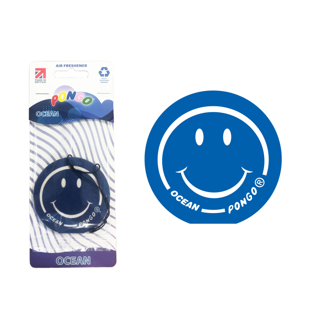 Pongo Smiley 2D Air Freshener Ocean