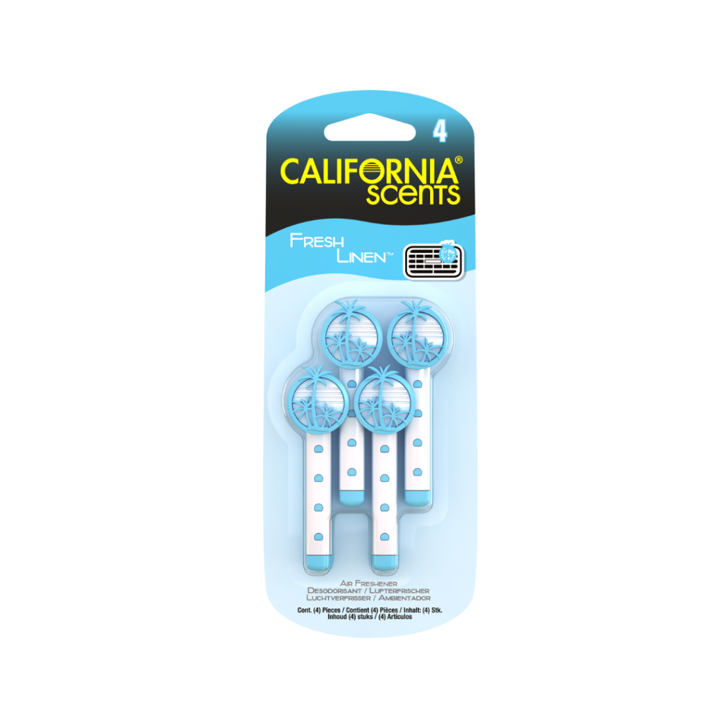 California Scents 4PK Vent Stick Fresh Linen