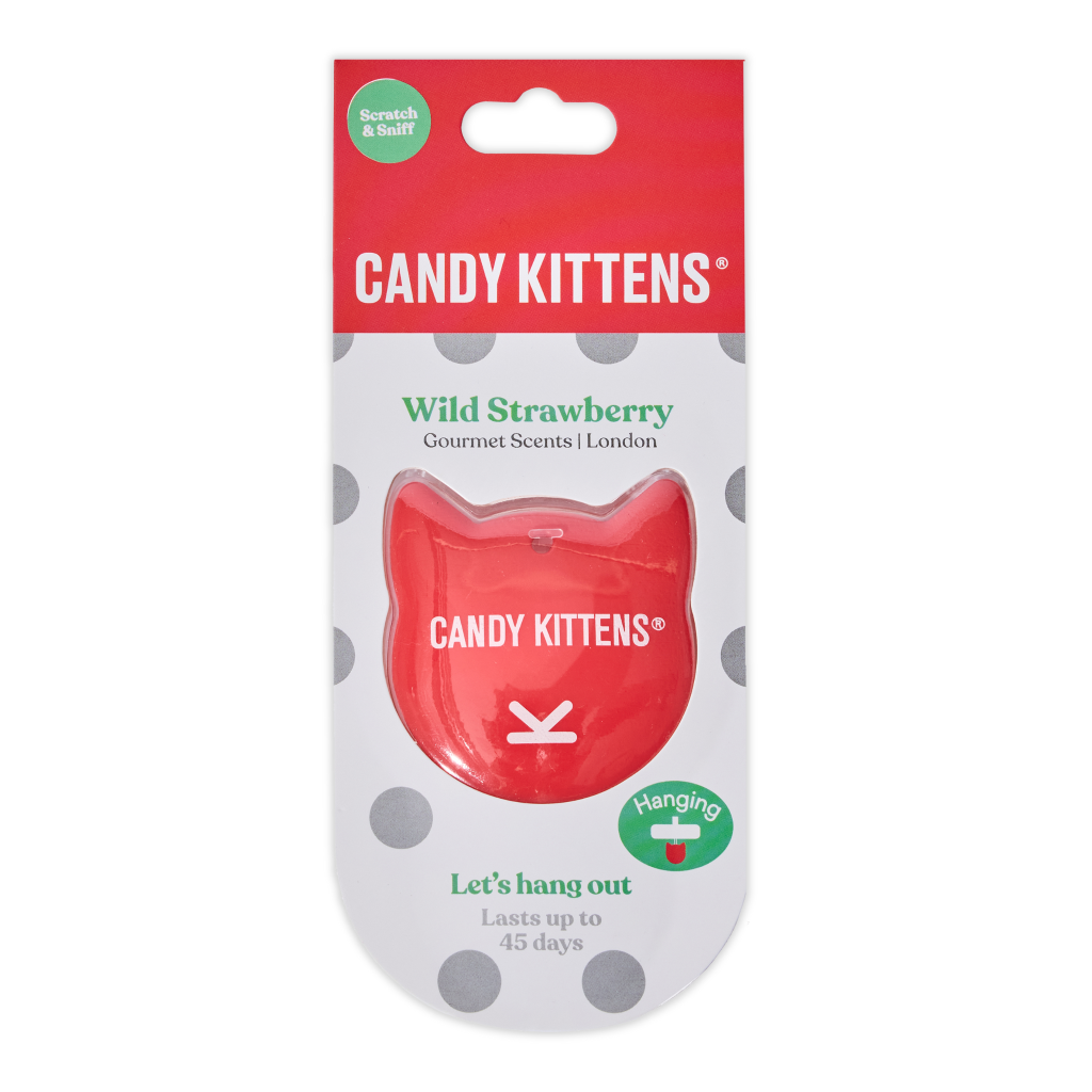 Candy Kittens 3D Hanging Air Freshener Wild Strawberry