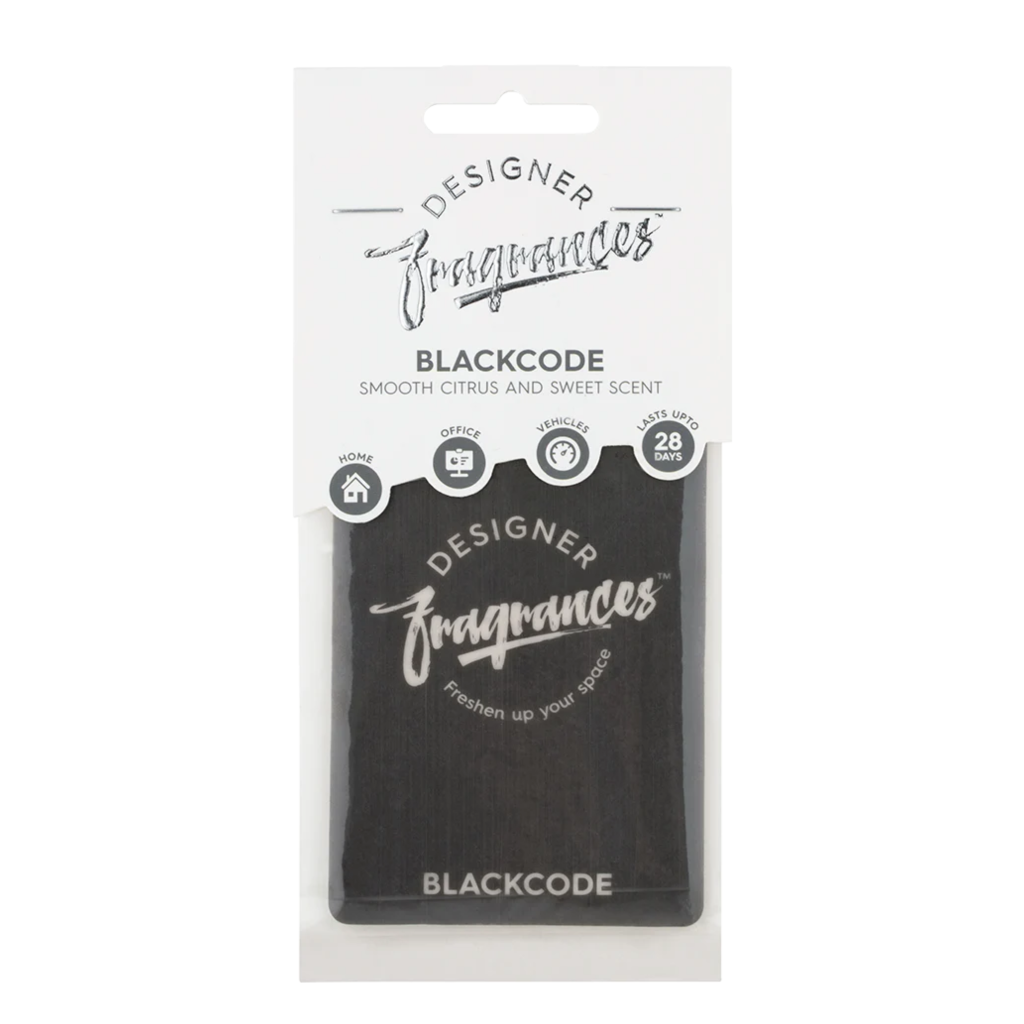 Designer Fragrances Paper 2D Air Freshener Blackcode