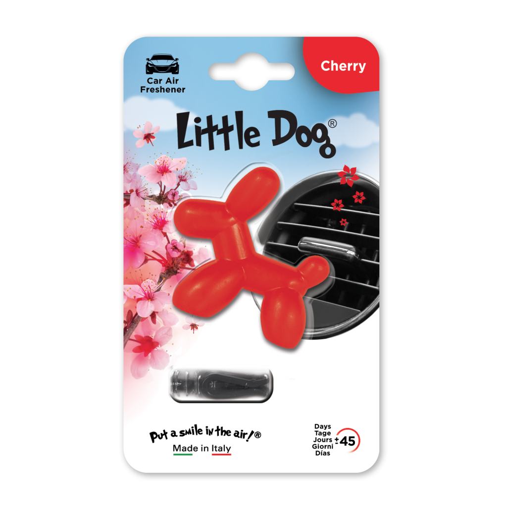 Little Dog Vent Clip Air Freshener Cherry