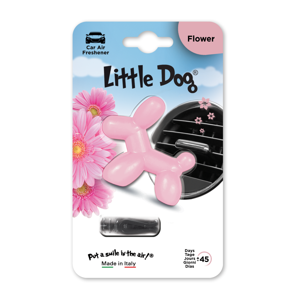 Little Dog Vent Clip Air Freshener Flower