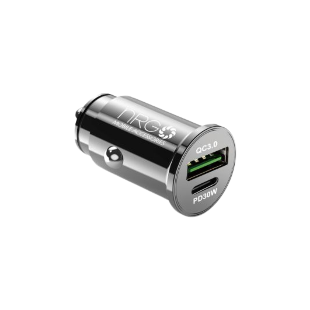 NRG Dual USB & Type-C Fast Car Charger
