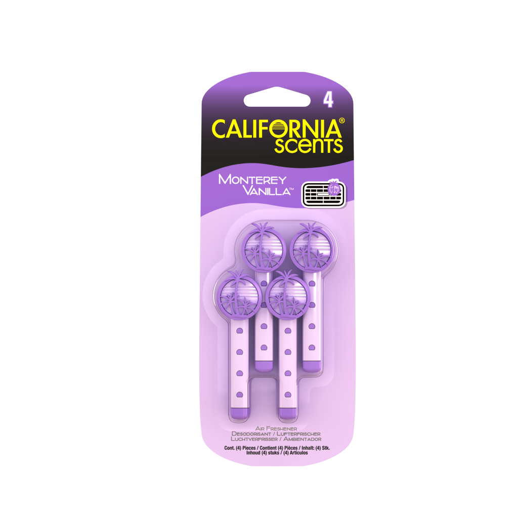 California Scents 4PK Vent Stick Monterey Vanilla