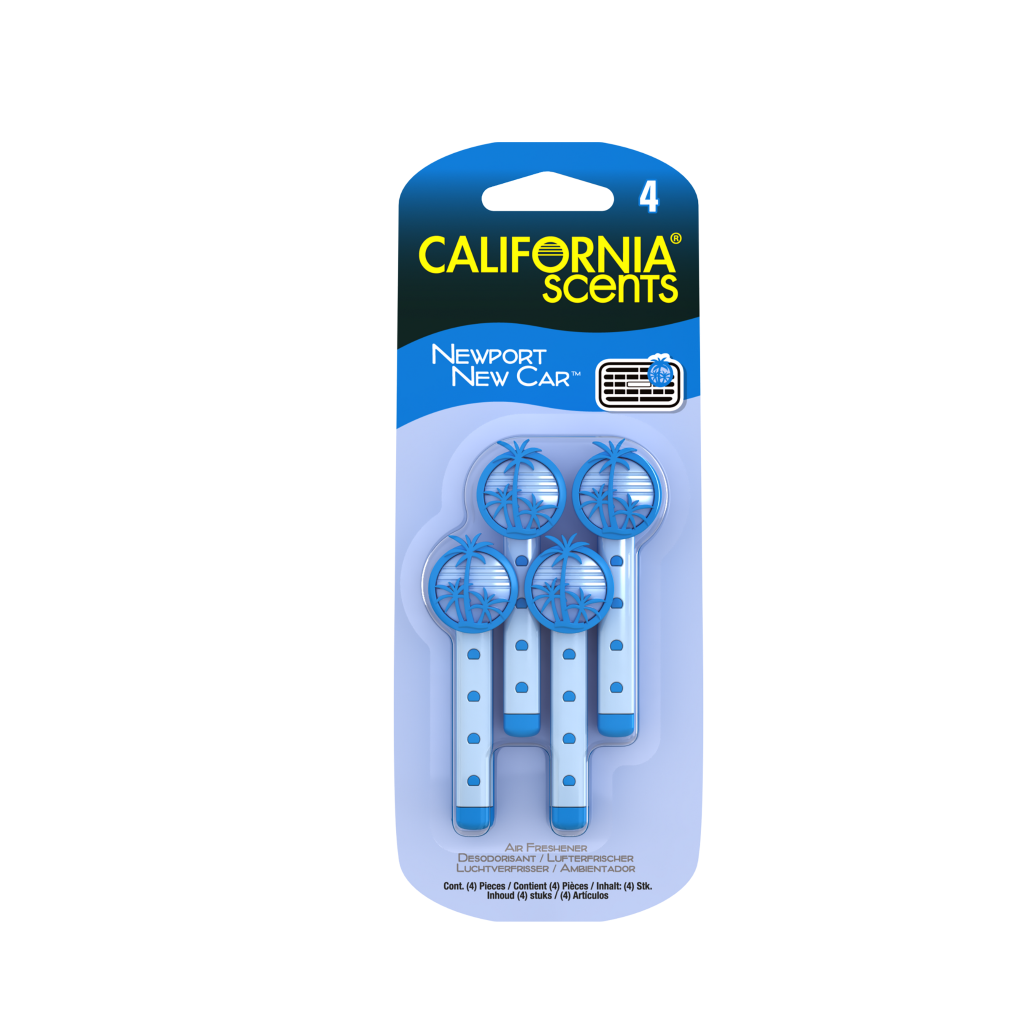 California Scents 4PK Vent Stick Newport New Car