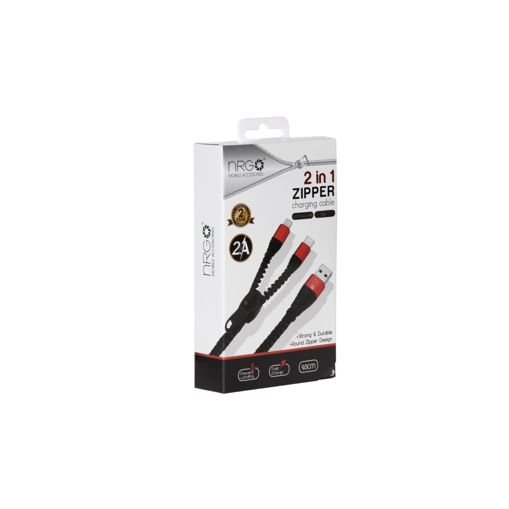 NRG 2in1 Zipper Charging Cable