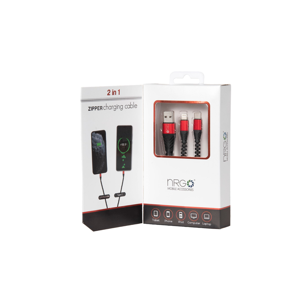 NRG 2in1 Zipper Charging Cable