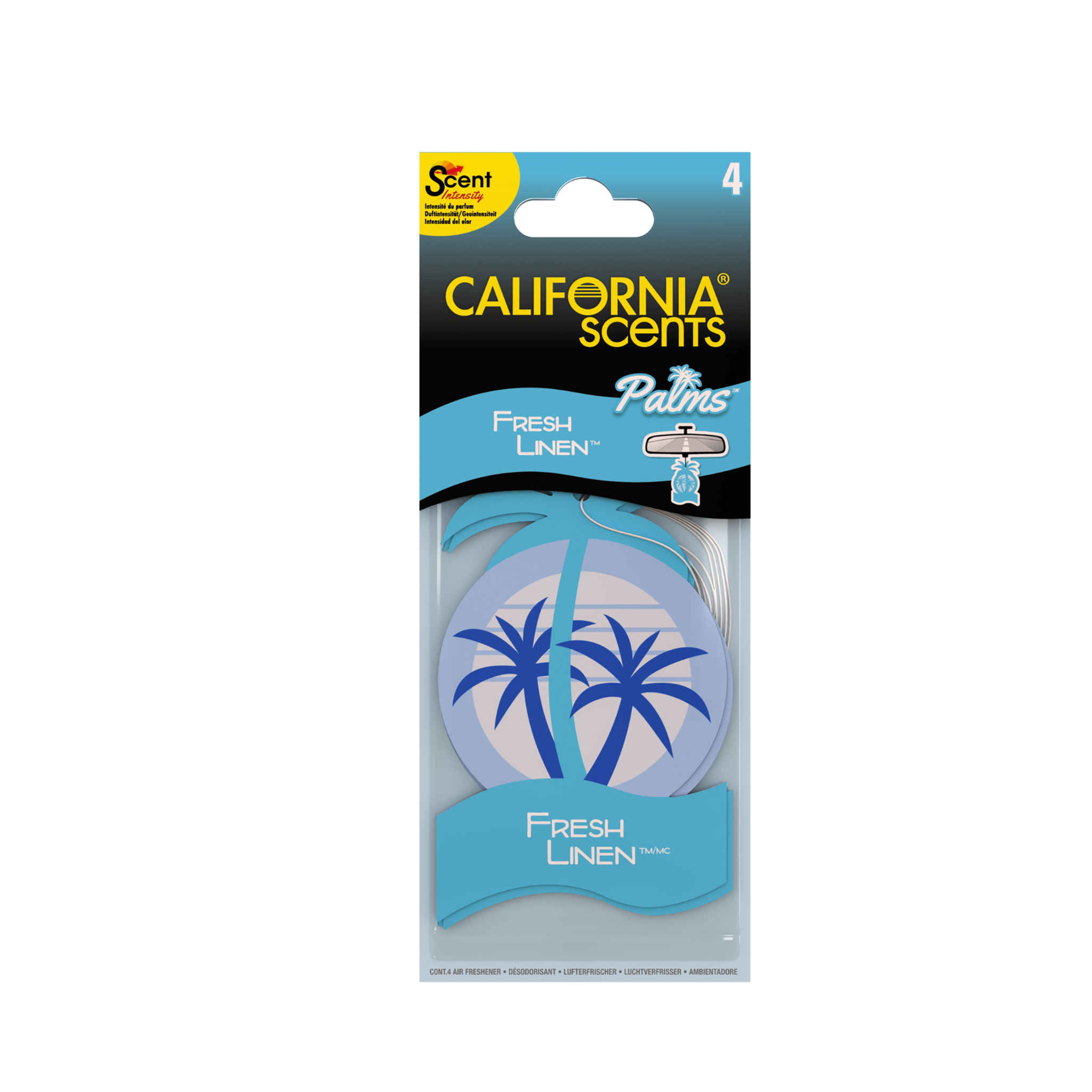 California Scents Air Freshener 4-Pack Car Air Freshener (Shasta Strawberry)