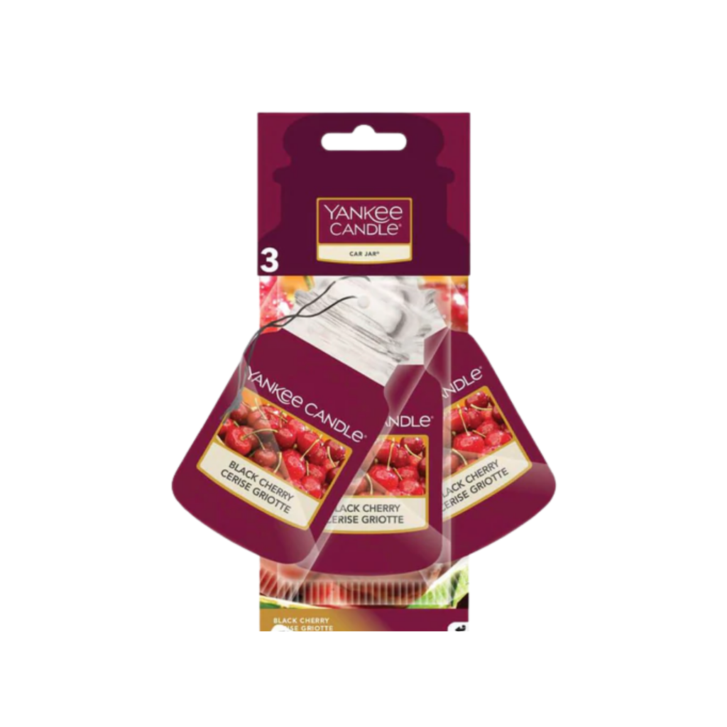 Yankee Candle Car Jar 3pk Hanging Black Cherry